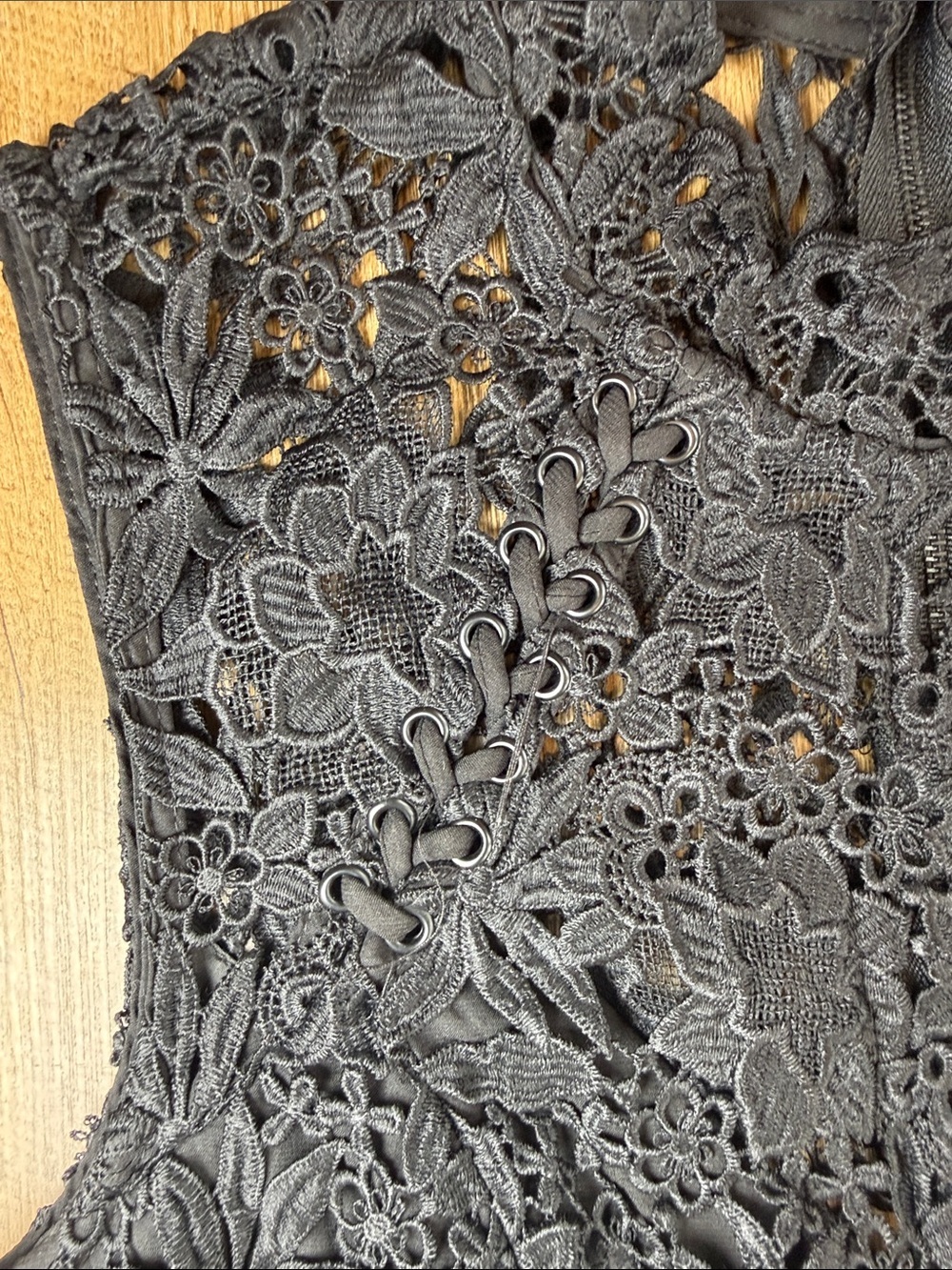 NWT Bardot PARIS Lace Sleeveless Cocktail Bodycon Black Mini Dress Size Small - Picture 8 of 16